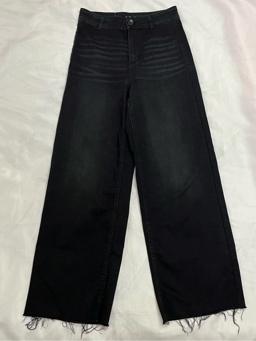 Oat New York Black High-Rise Wide-Leg Jeans Size 6/28 EUC